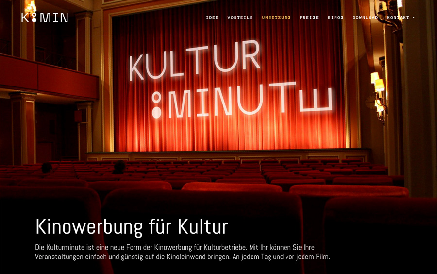 Webseite Kulturminute
