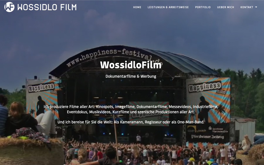 Webseite WossidloFilm